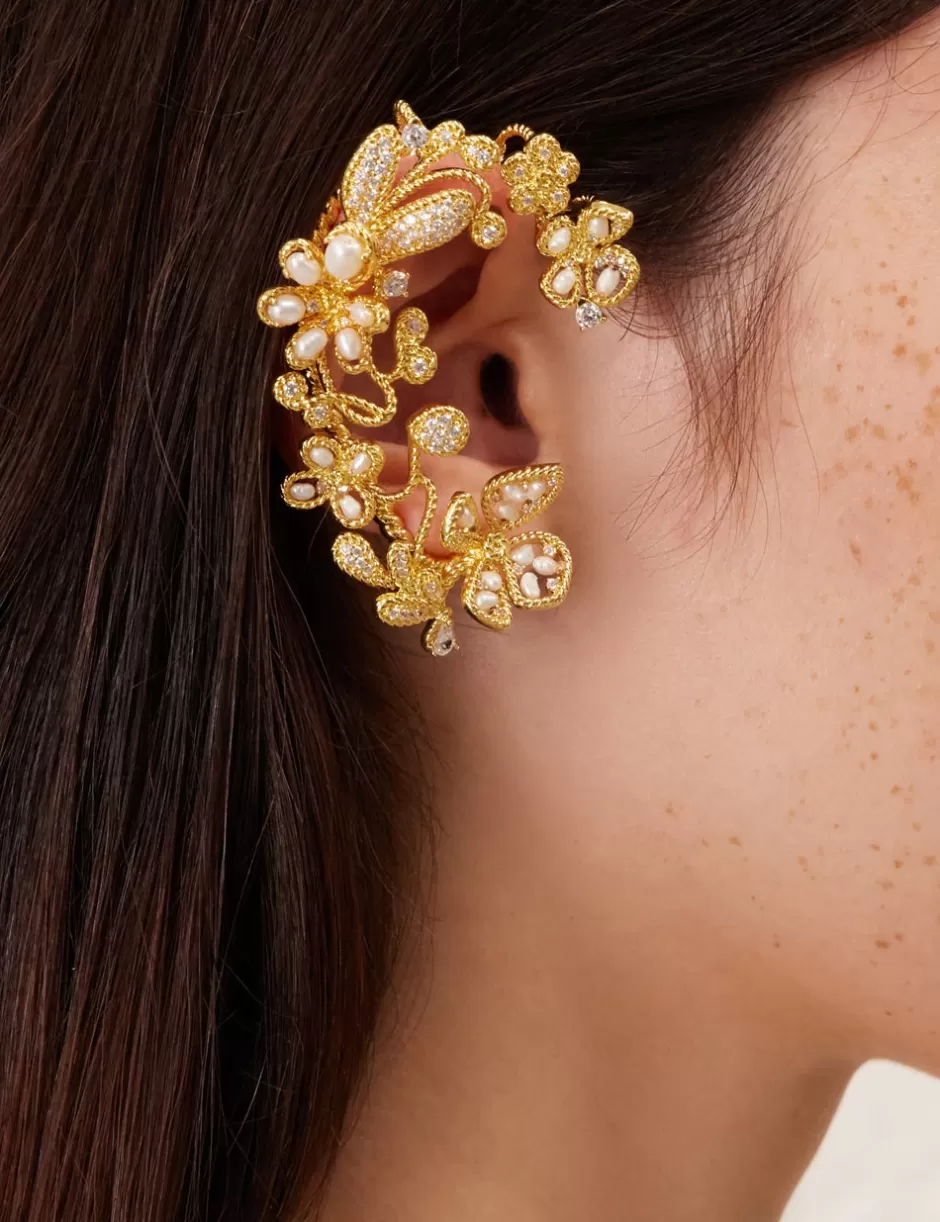 ZIMMERMANN Jewellery | Earrings< Bloom Ear Cuff Gold Pearl