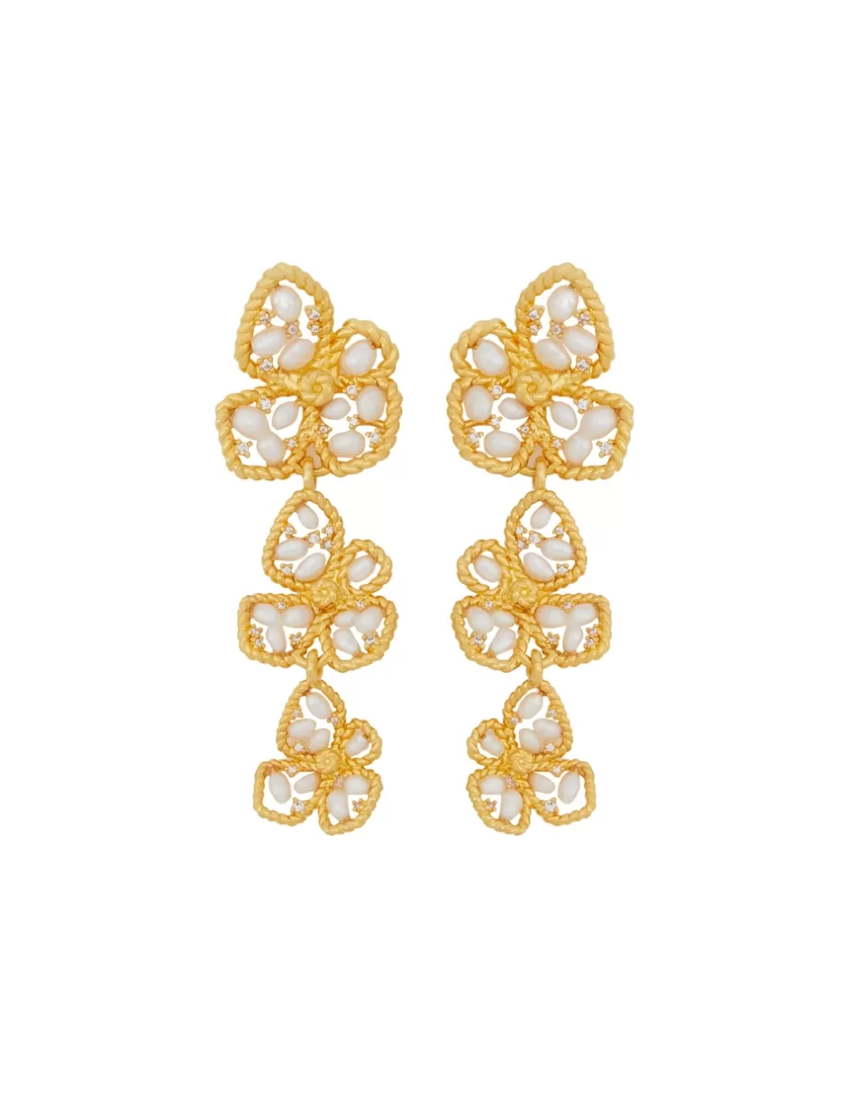 ZIMMERMANN Jewellery | Earrings< Bloom Large Dangles Gold Pearl