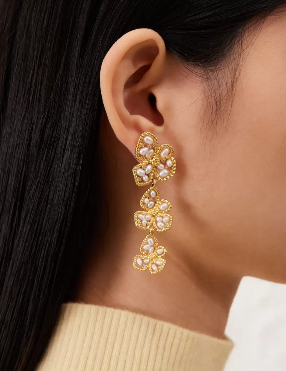 ZIMMERMANN Jewellery | Earrings< Bloom Large Dangles Gold Pearl