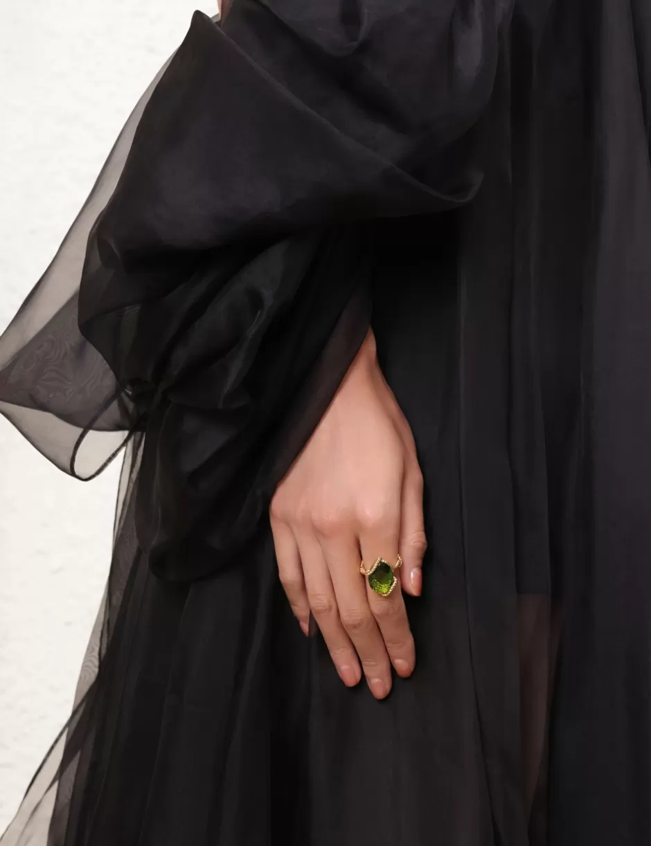 ZIMMERMANN Accessories | Jewellery< Bloom Oval Ring Gold Emerald