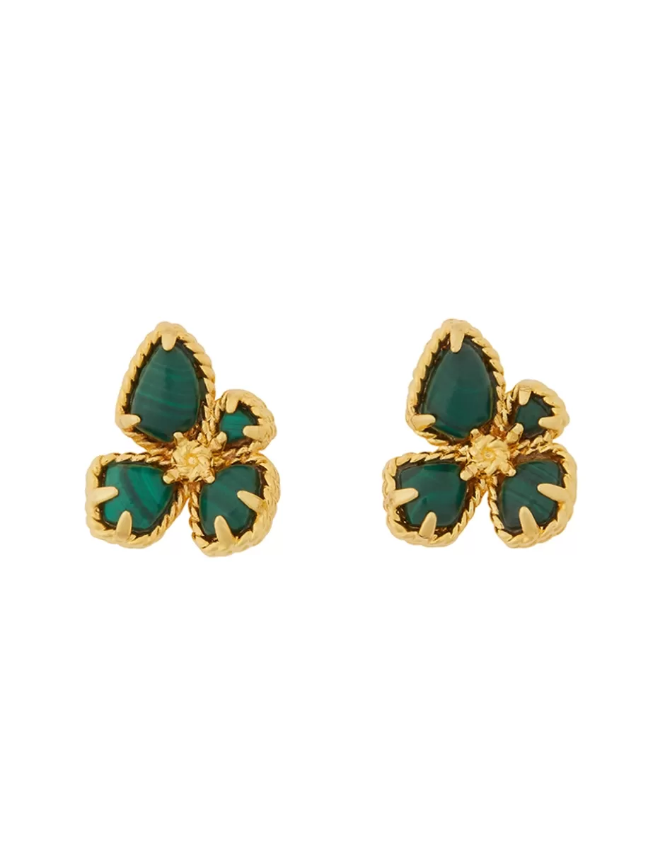 ZIMMERMANN Jewellery | Earrings< Bloom Studs Gold Malachite