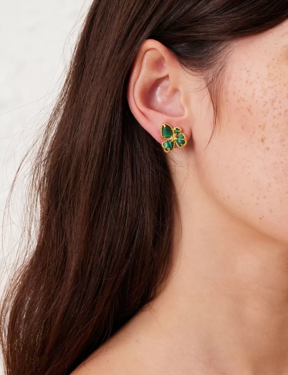 ZIMMERMANN Jewellery | Earrings< Bloom Studs Gold Malachite