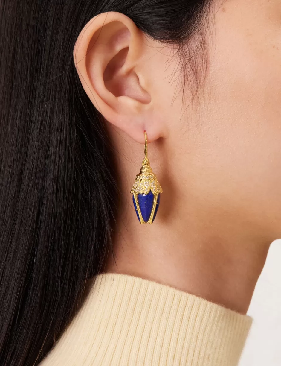 ZIMMERMANN Jewellery | Earrings< Bloom Teardrops Gold Lapis