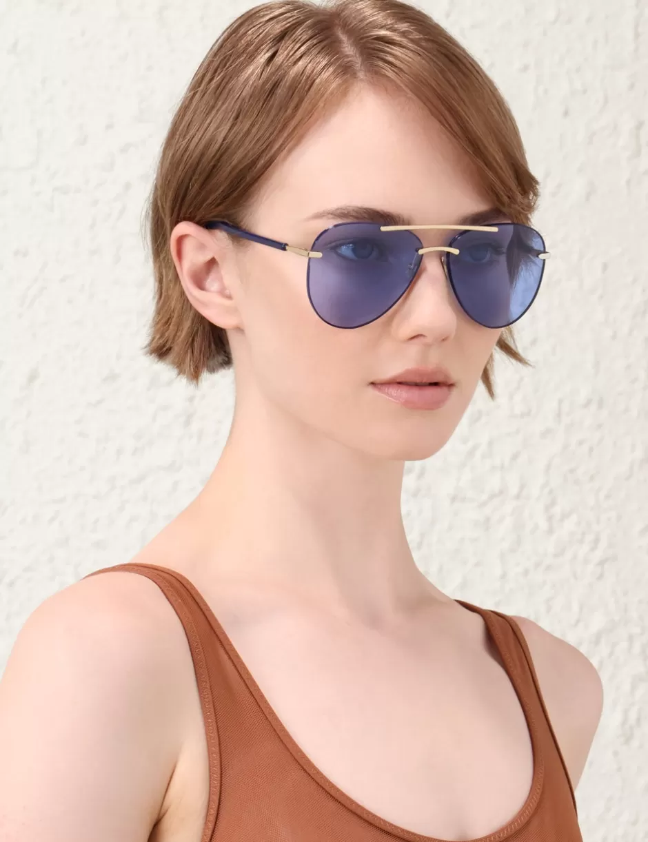 ZIMMERMANN Sunglasses< Celeste Aviator Navy