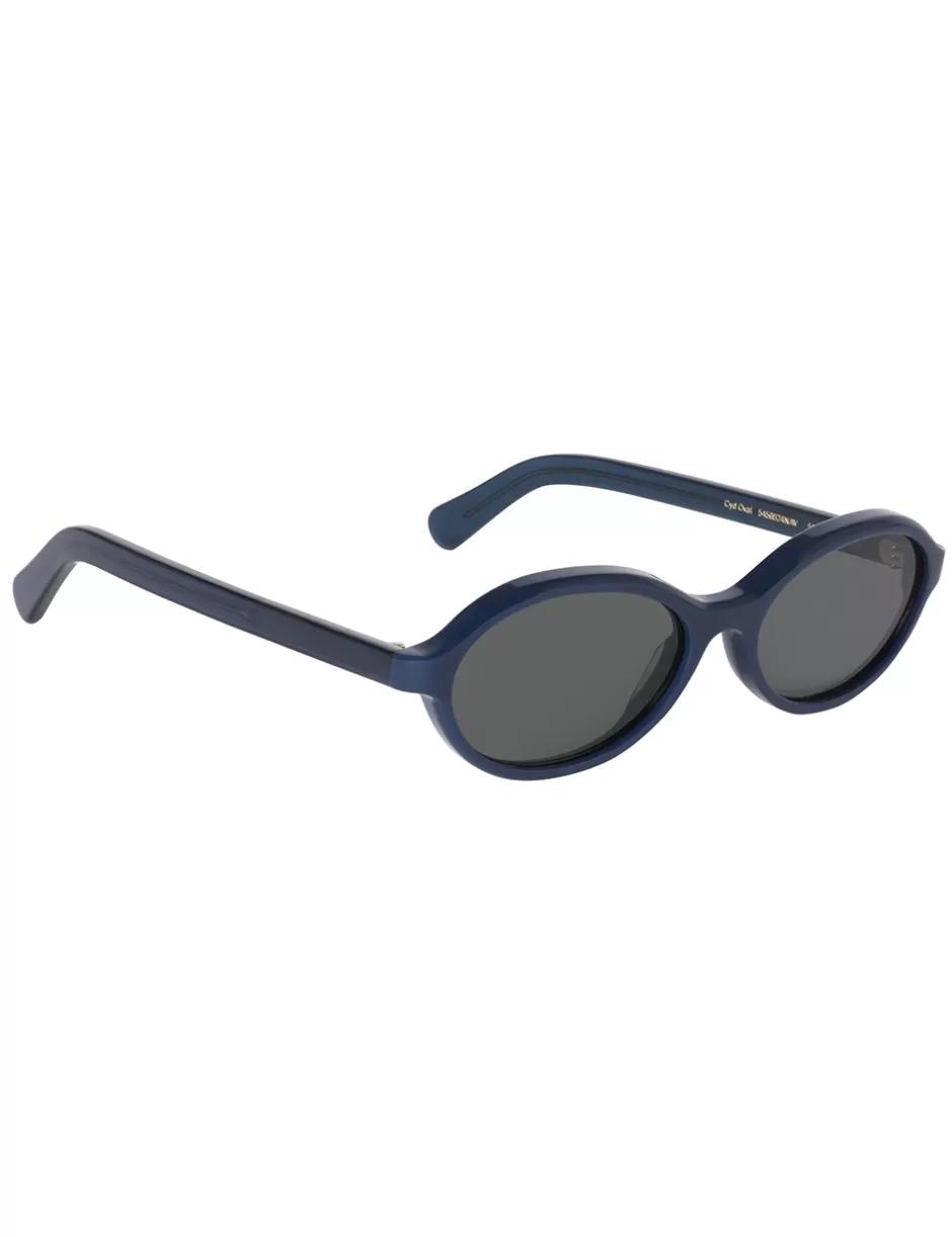 ZIMMERMANN Sunglasses< Cyd Oval Navy