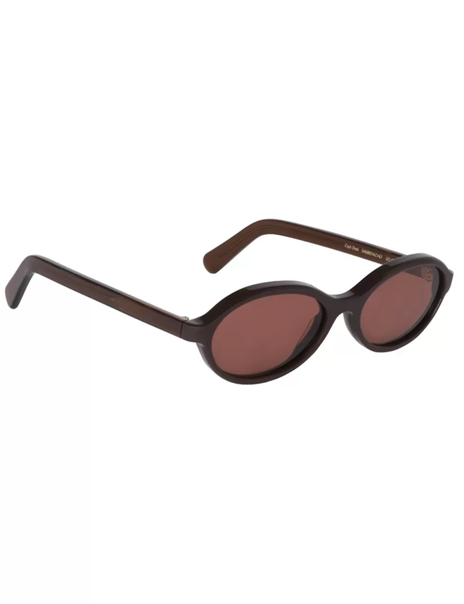 ZIMMERMANN Sunglasses< Cyd Oval Chocolate