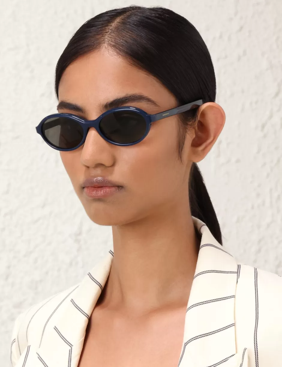 ZIMMERMANN Sunglasses< Cyd Oval Navy