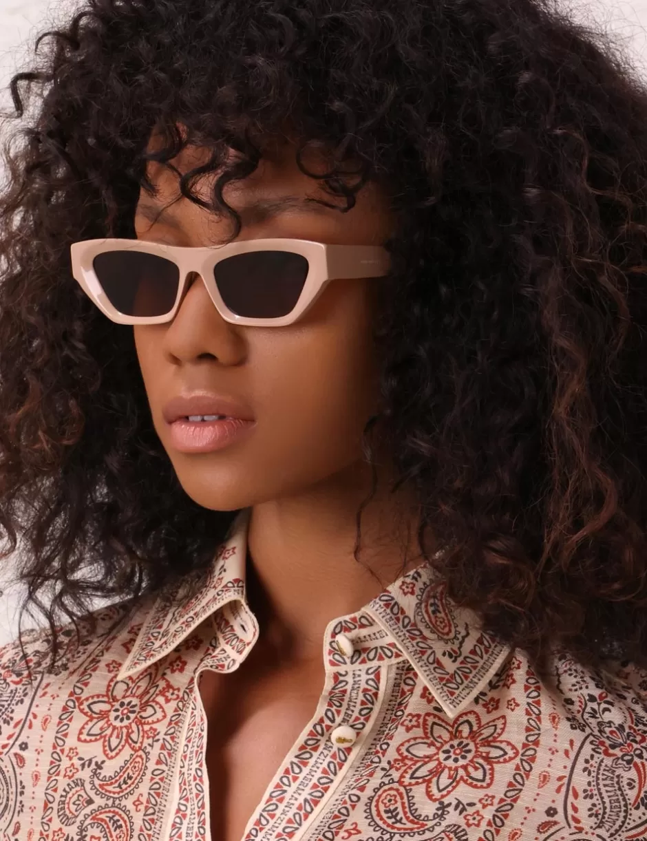 ZIMMERMANN Sunglasses< Echo Square Latte