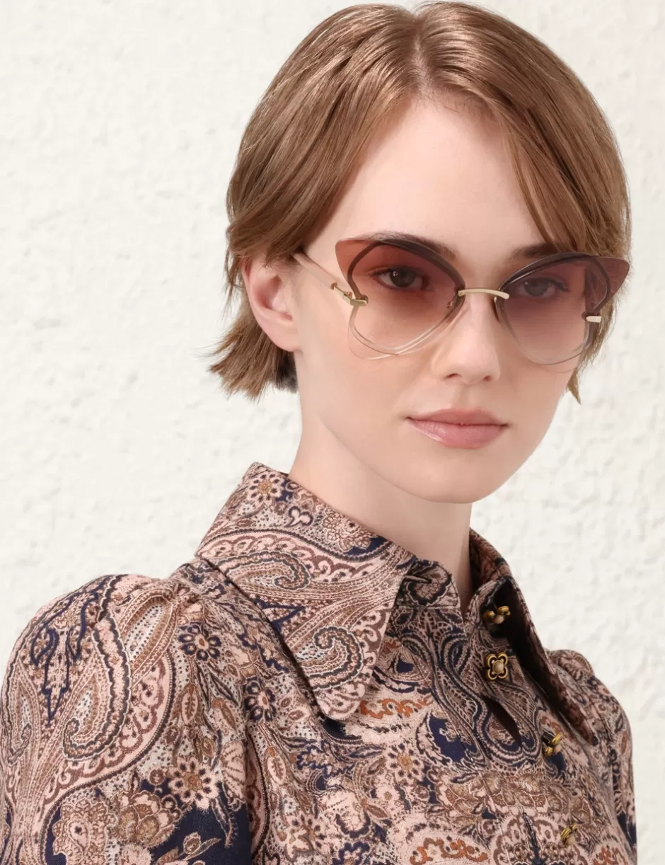 ZIMMERMANN Sunglasses< Gleam Butterfly Rose