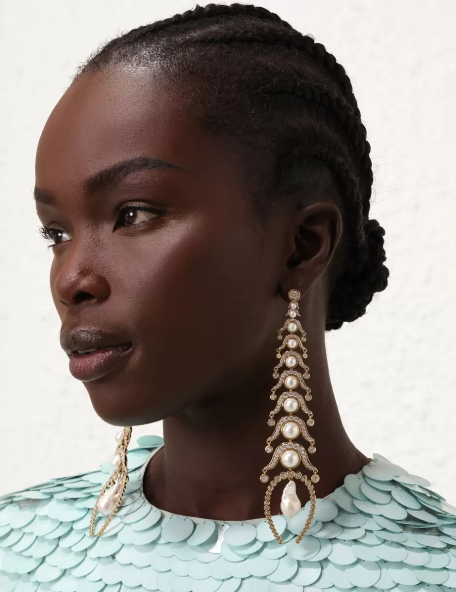 ZIMMERMANN Accessories | Event Dressing< Muse Drop Earrings Gold Pearl