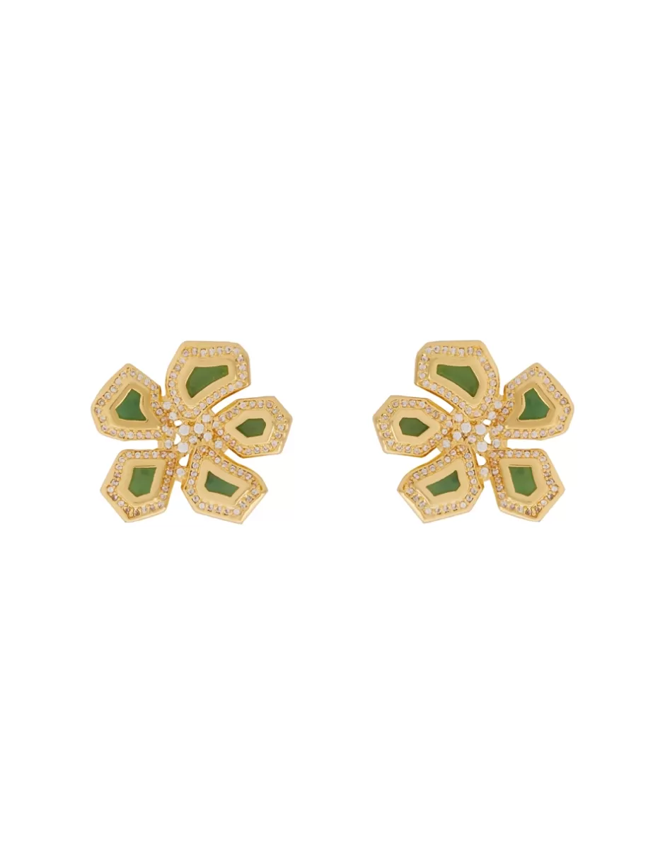 ZIMMERMANN Jewellery< Natura Studs Gold Agate