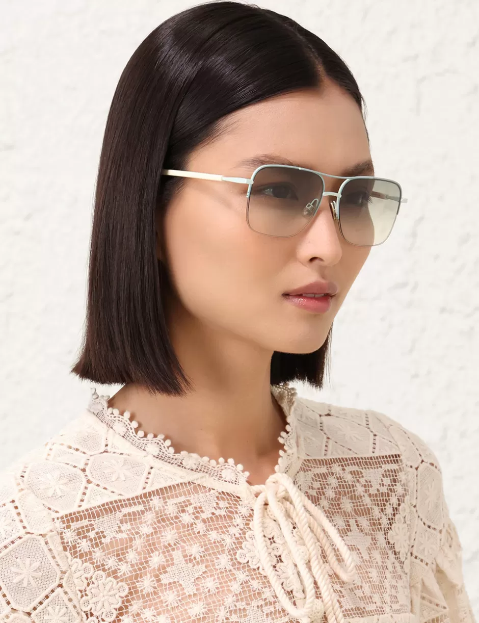 ZIMMERMANN Accessories | Sunglasses< Sandy Aviator Peppermint