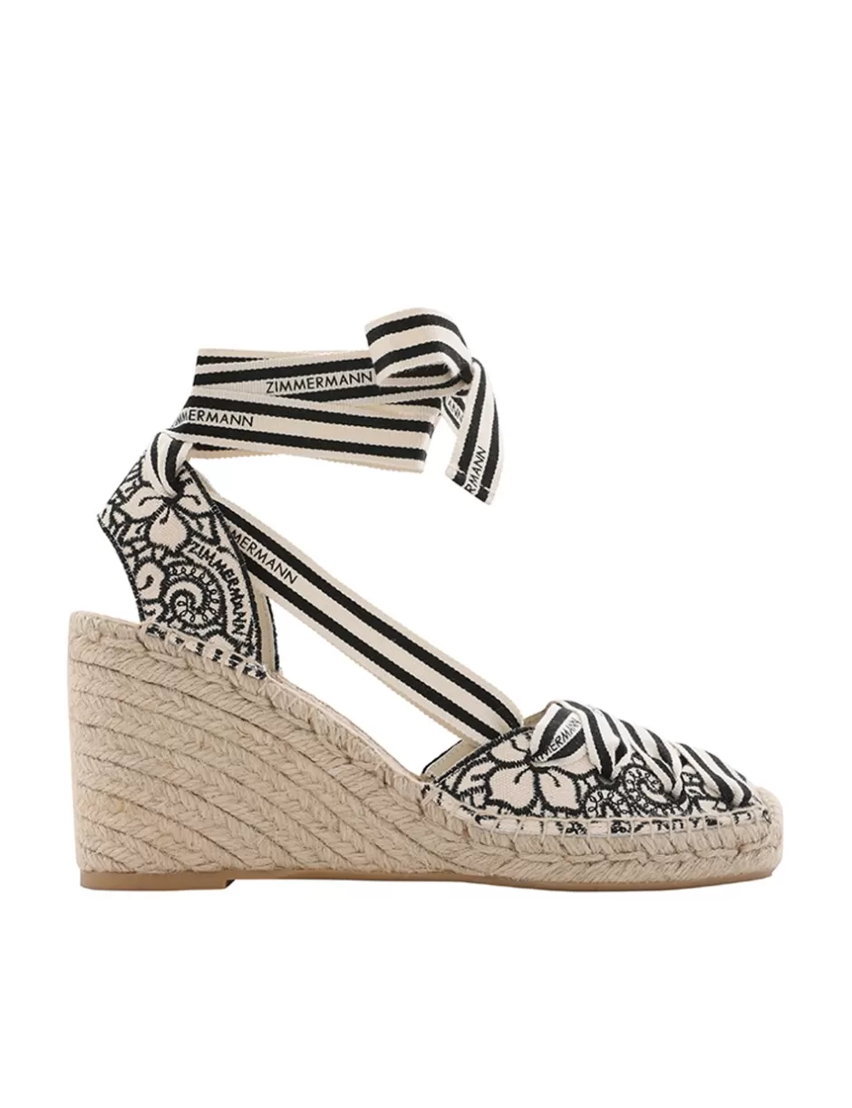 ZIMMERMANN Shoes | Heels< Sol Espadrille 95 Onyx