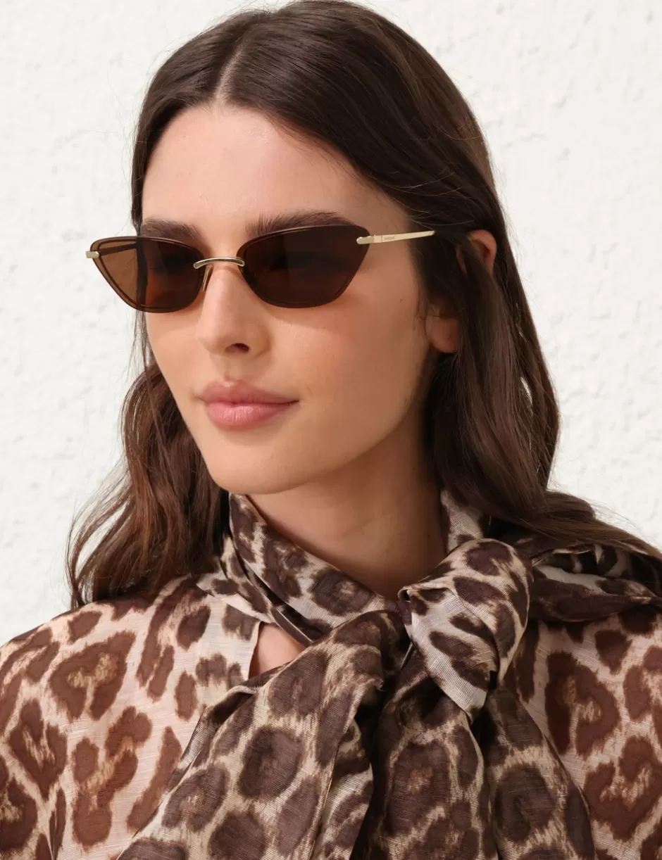 ZIMMERMANN Sunglasses< Uptempo Cat Eye Havana