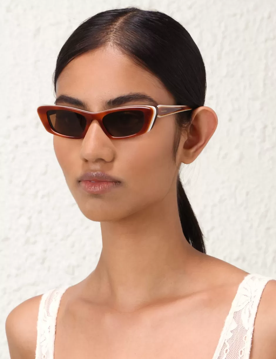 ZIMMERMANN Sunglasses< Uptempo Cat Eye Havana